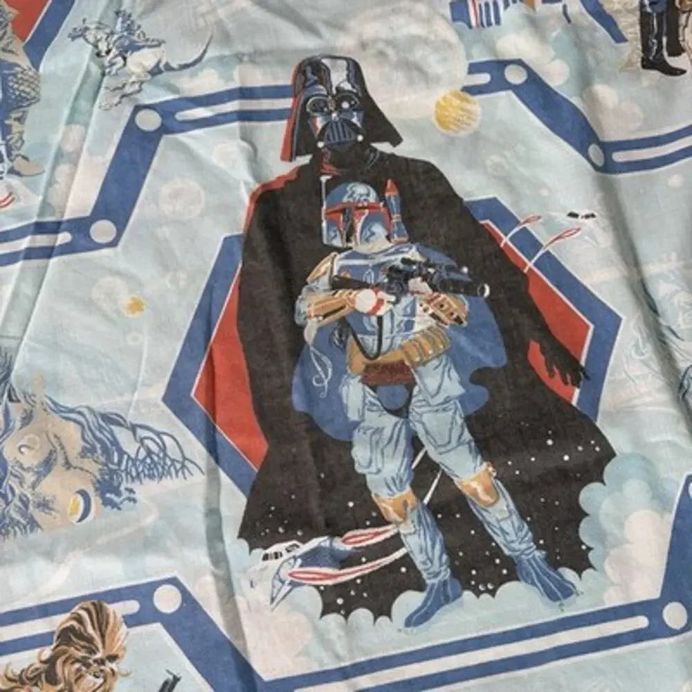 1970s Vtg Bibb Star Wars Empire Strikes Back Twin Top Sheet Yoda Darth Vader